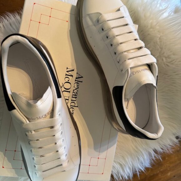 Alexander McQueen Oversized Sneakers – White with Clear Sole (Men’s 43.5 / US 10 - Picture 4 of 14